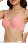 Zivame Basics Double Layered Non Wired 3/4th Coverage Sag Lift Bra - Salmon Rose — thumbnail 4